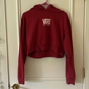 Red Vans Cropped Hoodie